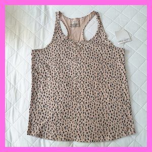 Calvin Klein Summer Pajama Sleepwear Tank Top Leopard Print - L Cotton NWT